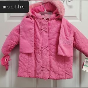 18 month NWT toddler jacket, scarf mittens